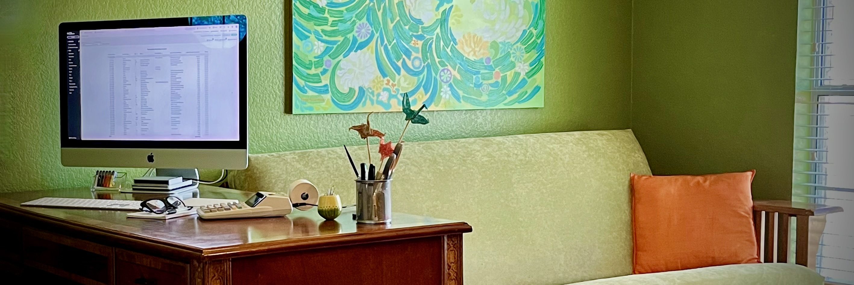 colorful home office